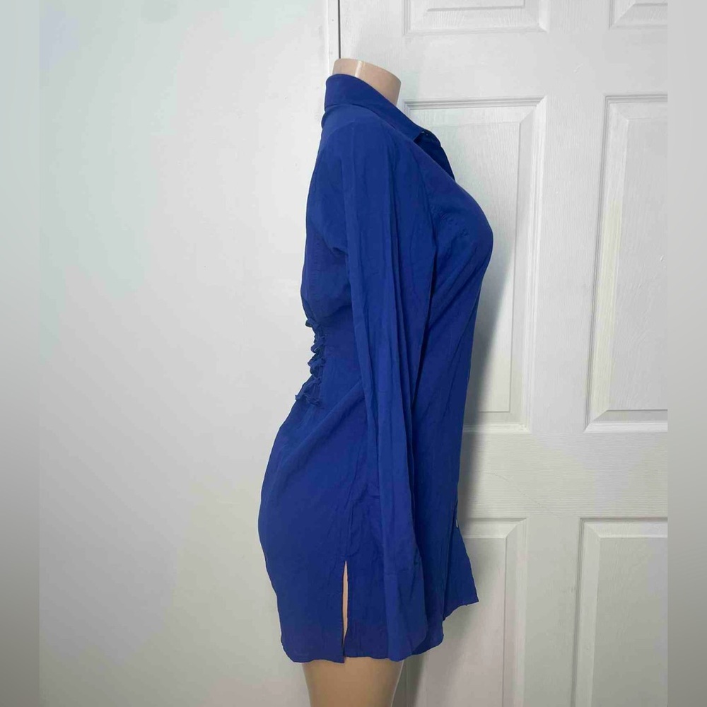 Tommy Bahama Royal Blue Button-Down Shirt - Picture 3 of 7
